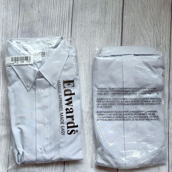 Edwards Men's Easy Care Long Sleeve Oxford Shirt, Style 1077 L35 - Picture 3 of 6